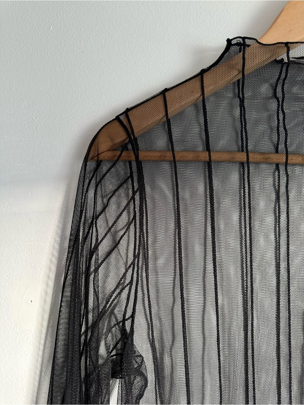 Oak+Fort Black Sheer Top - Picture 5 of 6